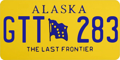 AK license plate GTT283