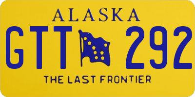 AK license plate GTT292