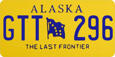 AK license plate GTT296