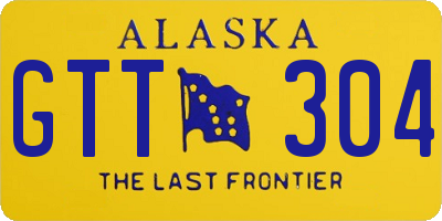 AK license plate GTT304