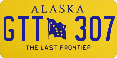 AK license plate GTT307