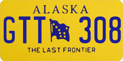 AK license plate GTT308