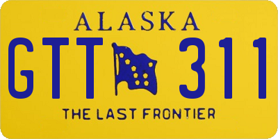 AK license plate GTT311