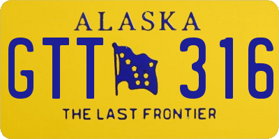 AK license plate GTT316
