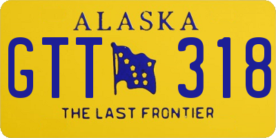 AK license plate GTT318