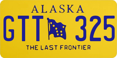 AK license plate GTT325