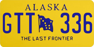 AK license plate GTT336