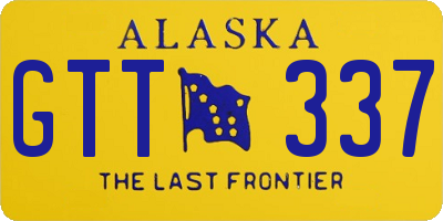 AK license plate GTT337