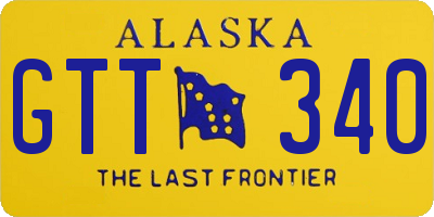 AK license plate GTT340