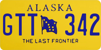 AK license plate GTT342