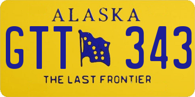 AK license plate GTT343