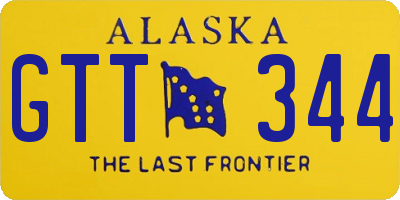 AK license plate GTT344