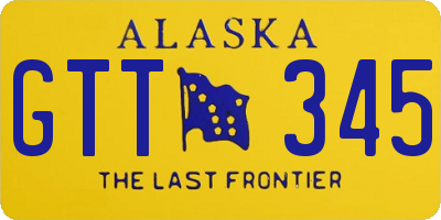 AK license plate GTT345