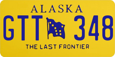 AK license plate GTT348