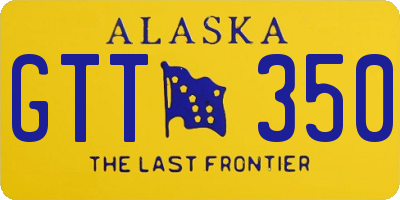 AK license plate GTT350
