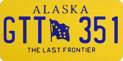 AK license plate GTT351