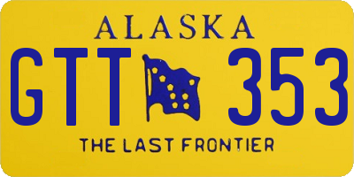 AK license plate GTT353