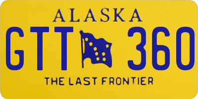 AK license plate GTT360