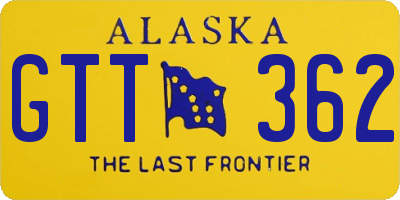 AK license plate GTT362