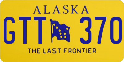 AK license plate GTT370