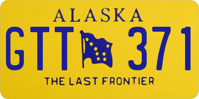 AK license plate GTT371