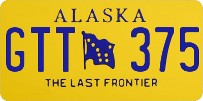 AK license plate GTT375