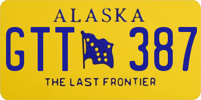 AK license plate GTT387