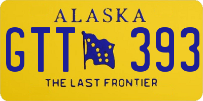 AK license plate GTT393