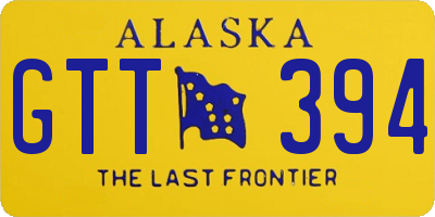 AK license plate GTT394