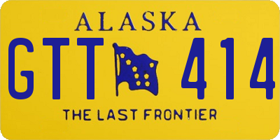 AK license plate GTT414