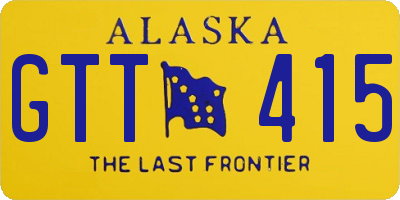 AK license plate GTT415