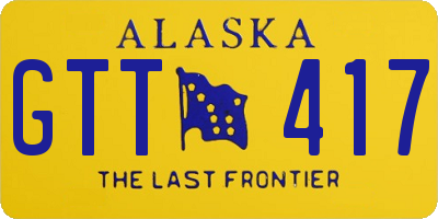 AK license plate GTT417