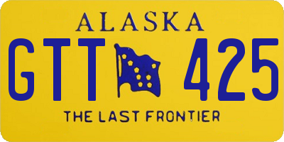 AK license plate GTT425