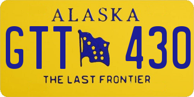 AK license plate GTT430