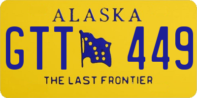 AK license plate GTT449