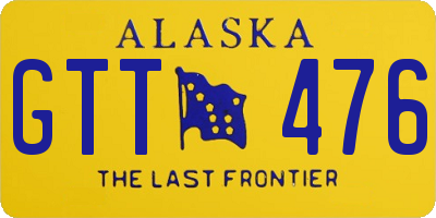 AK license plate GTT476