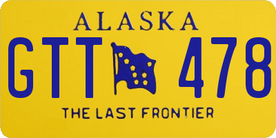 AK license plate GTT478