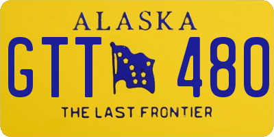 AK license plate GTT480