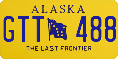 AK license plate GTT488