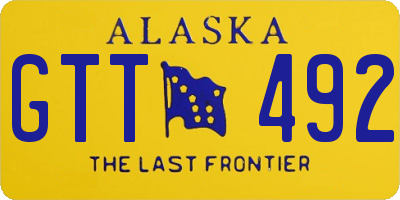 AK license plate GTT492