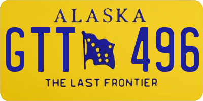 AK license plate GTT496