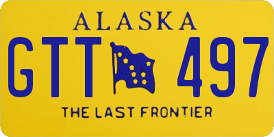 AK license plate GTT497