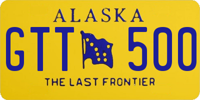 AK license plate GTT500