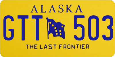 AK license plate GTT503