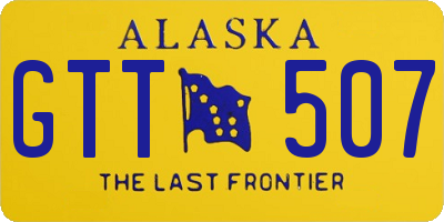 AK license plate GTT507
