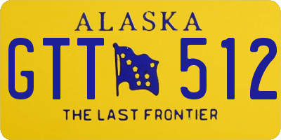 AK license plate GTT512