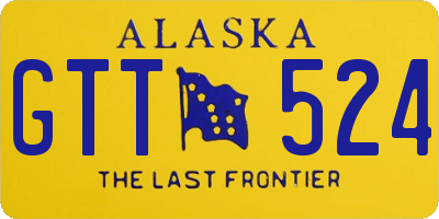 AK license plate GTT524
