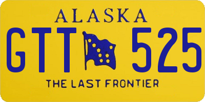 AK license plate GTT525