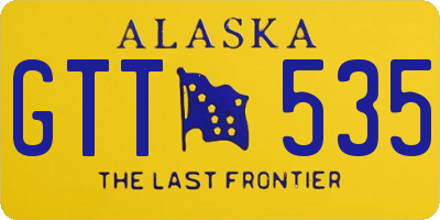 AK license plate GTT535
