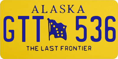 AK license plate GTT536
